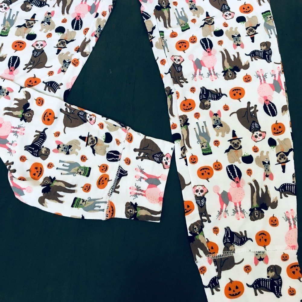 Halloween Costume Dog Print Jogger Lounge Pajama PJ Pants - Picture 3 of 6